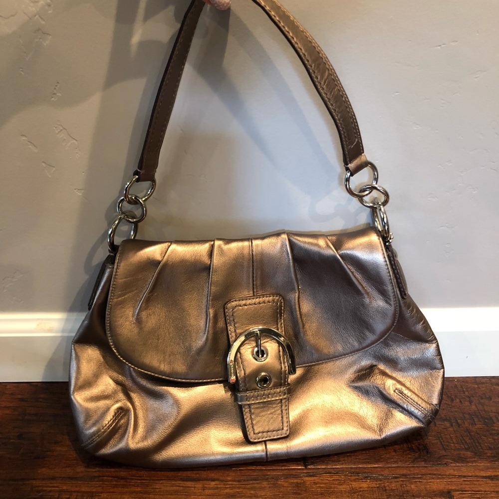 Gold Coach Handbag
